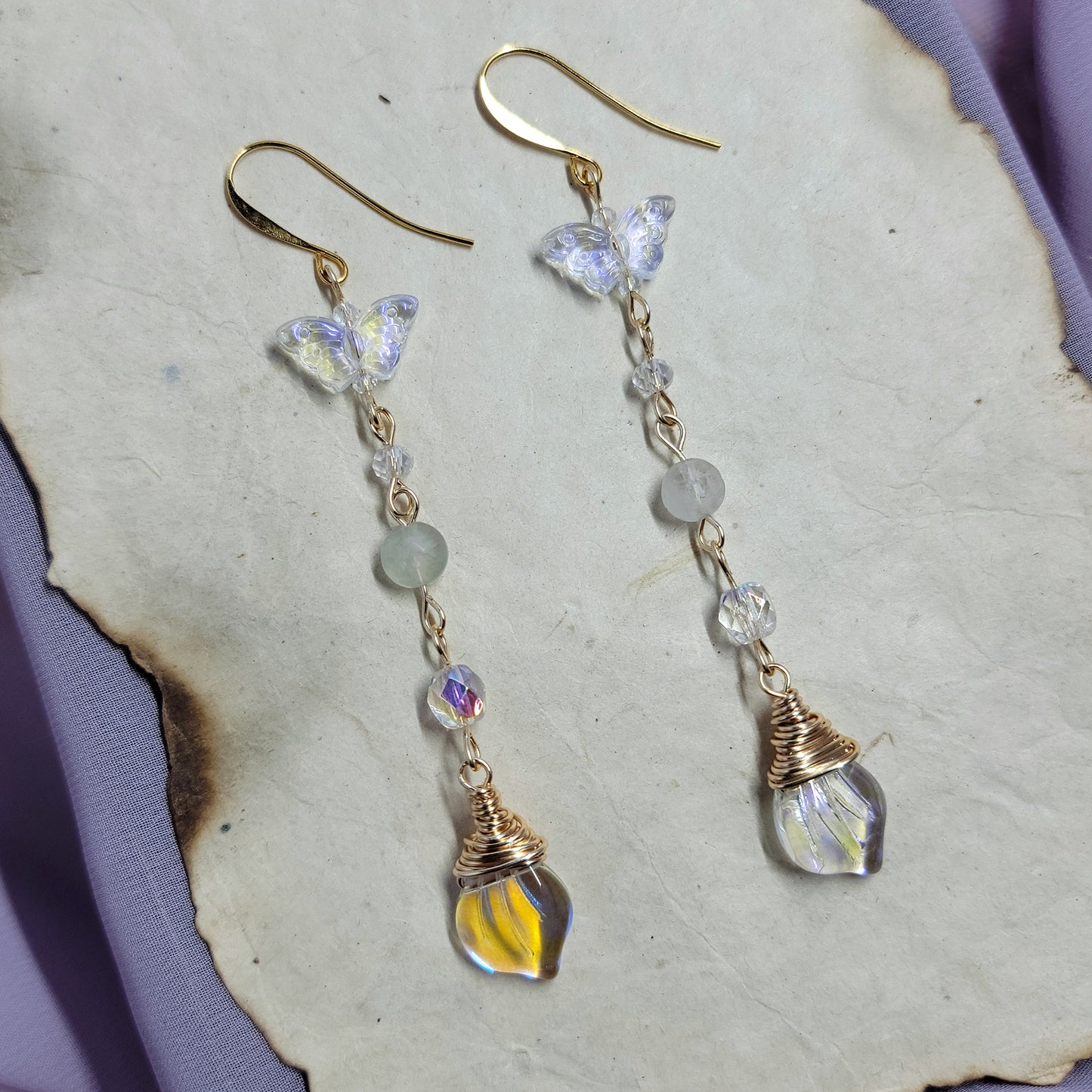 Ethereal Butterfly Fluorite Earrings