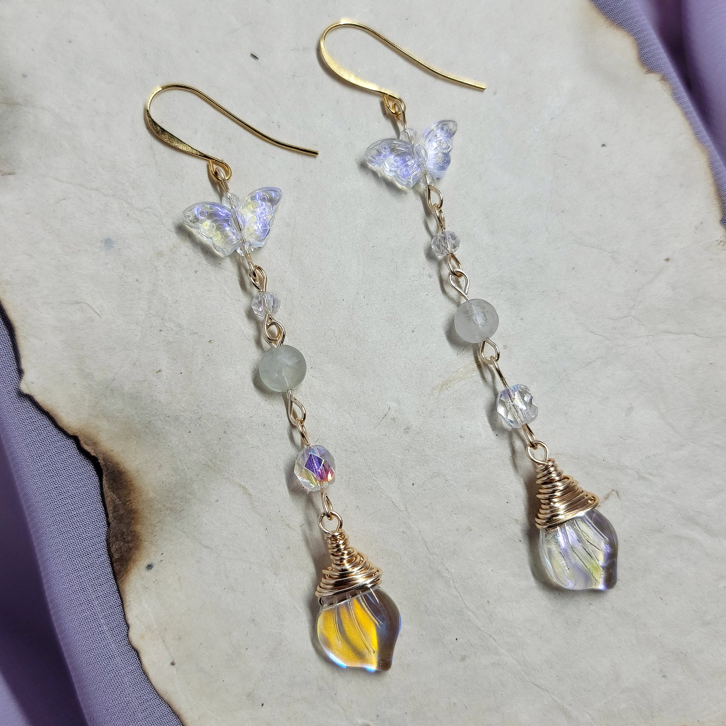 Ethereal Butterfly Fluorite Earrings