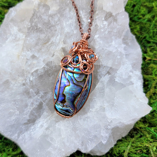 Mystical Abalone Shell Copper Pendant