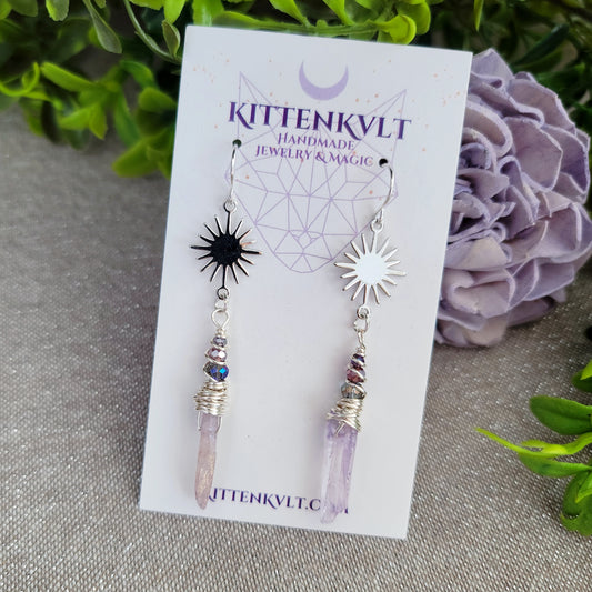 Celestial Aura Quartz Earrings