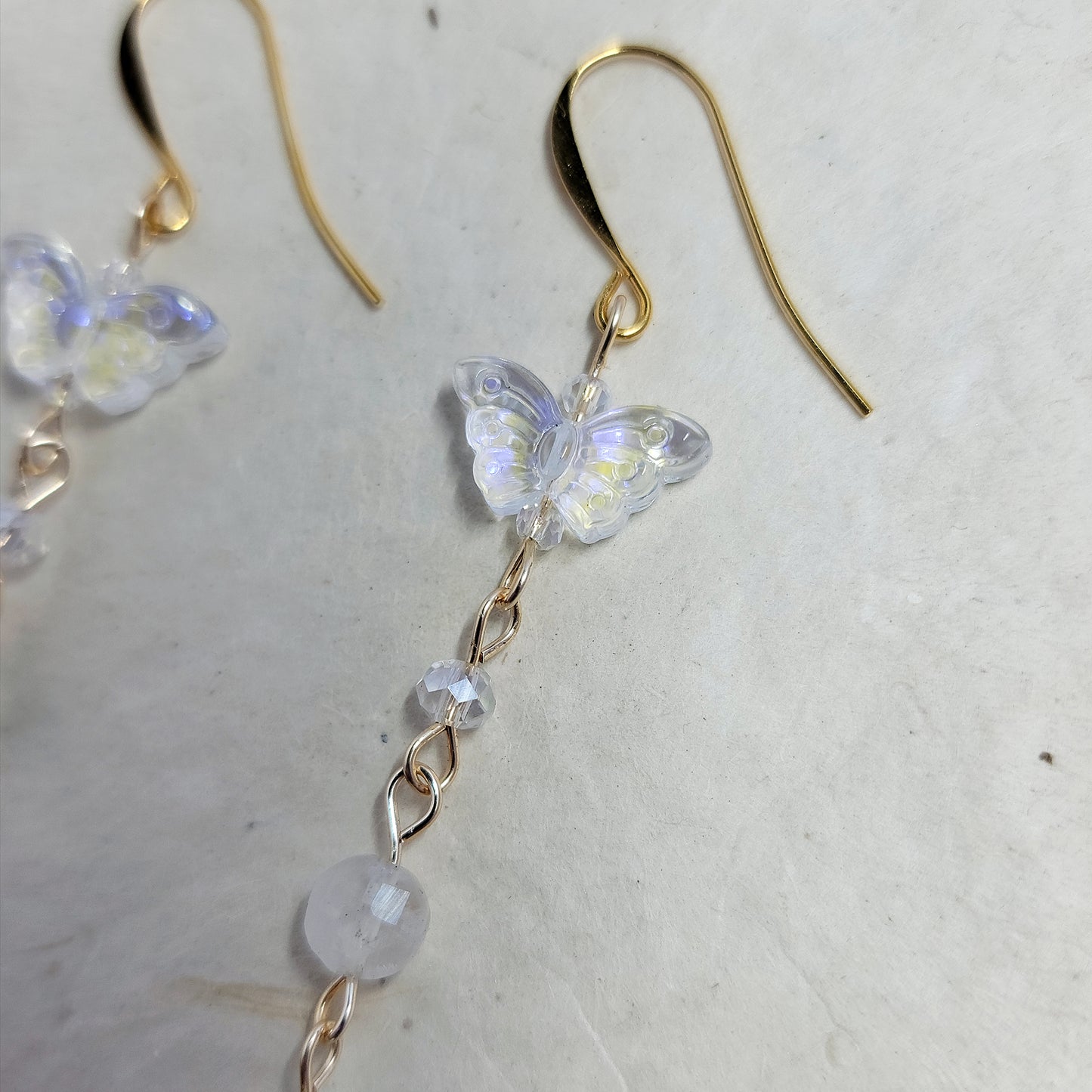 Ethereal Butterfly Fluorite Earrings