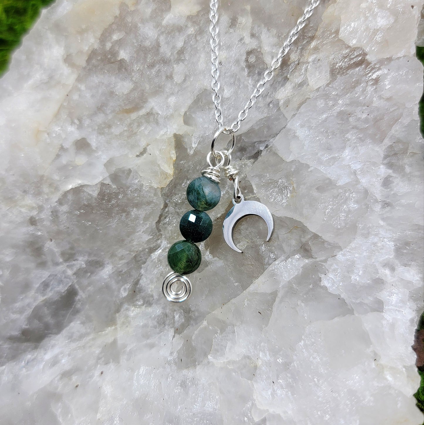 Ocean Jasper Moon Necklace