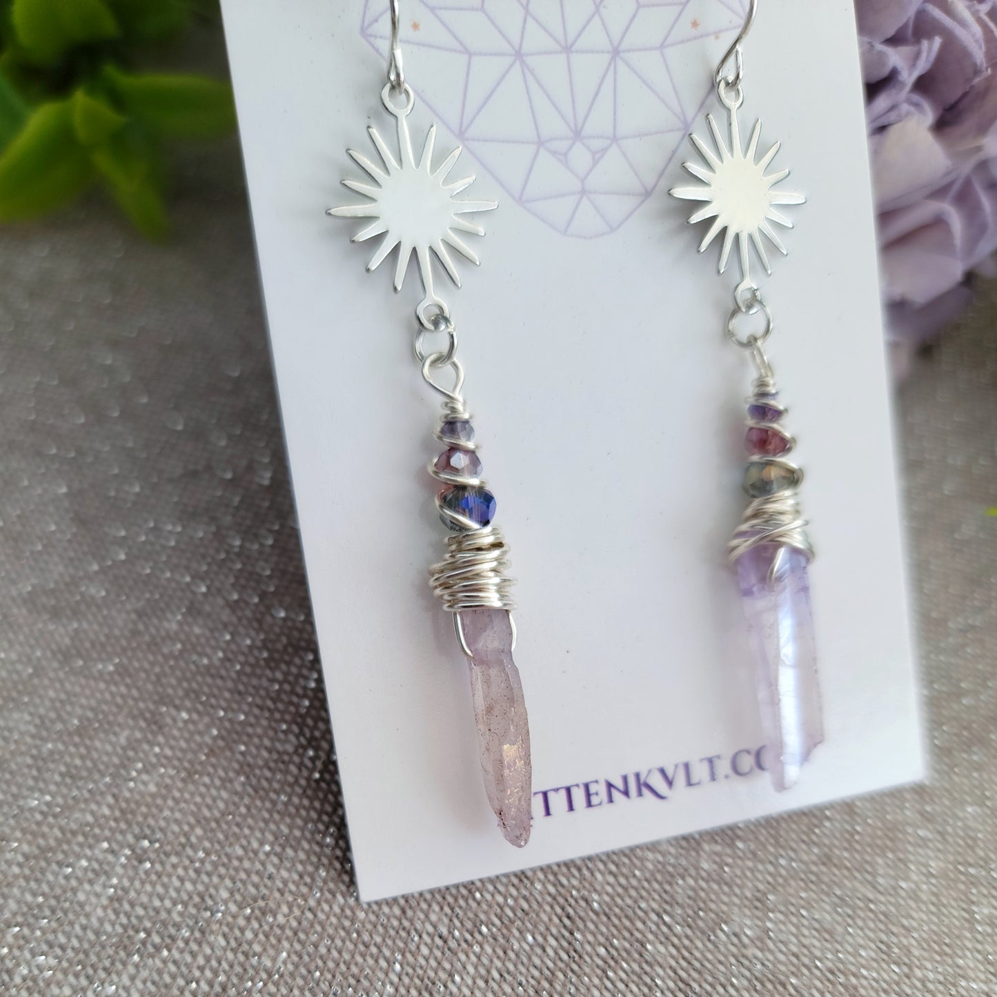 Celestial Aura Quartz Earrings