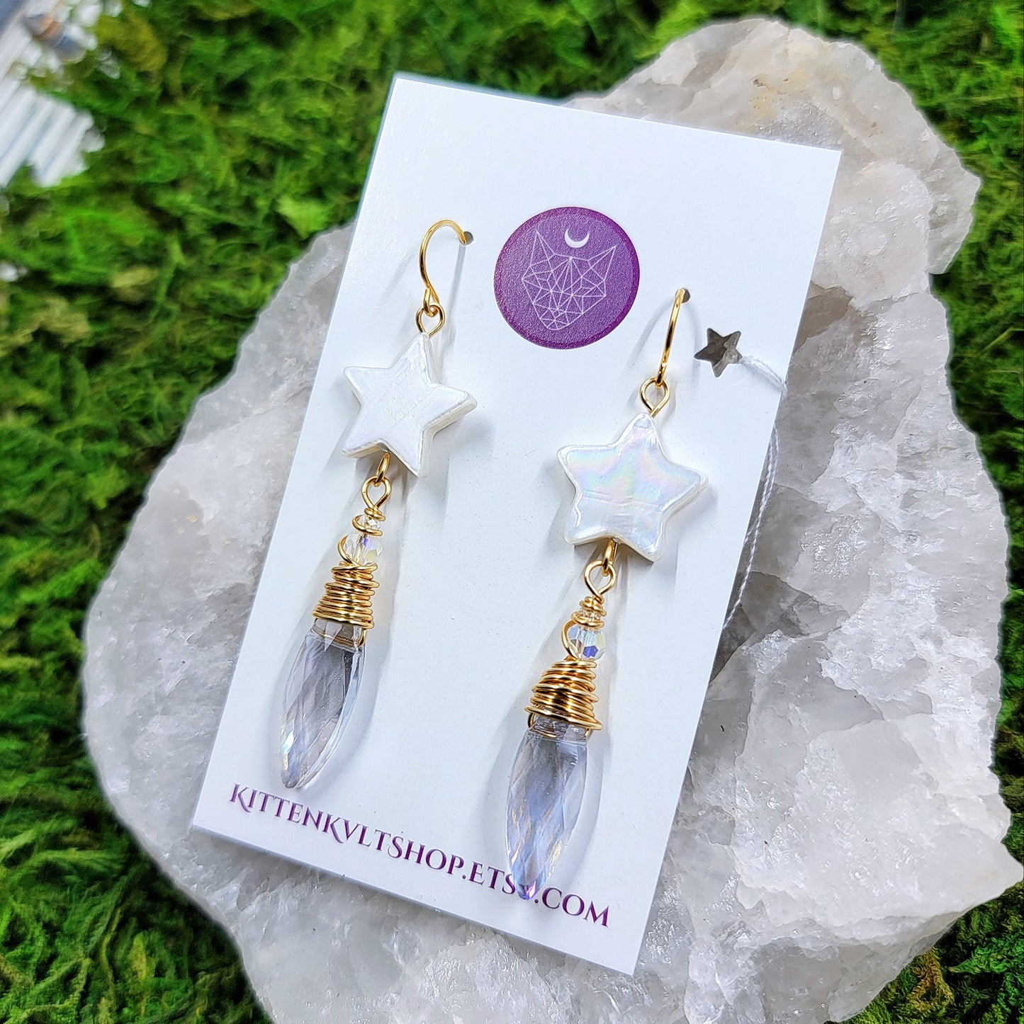 Sun Catcher & Shell Star Earrings