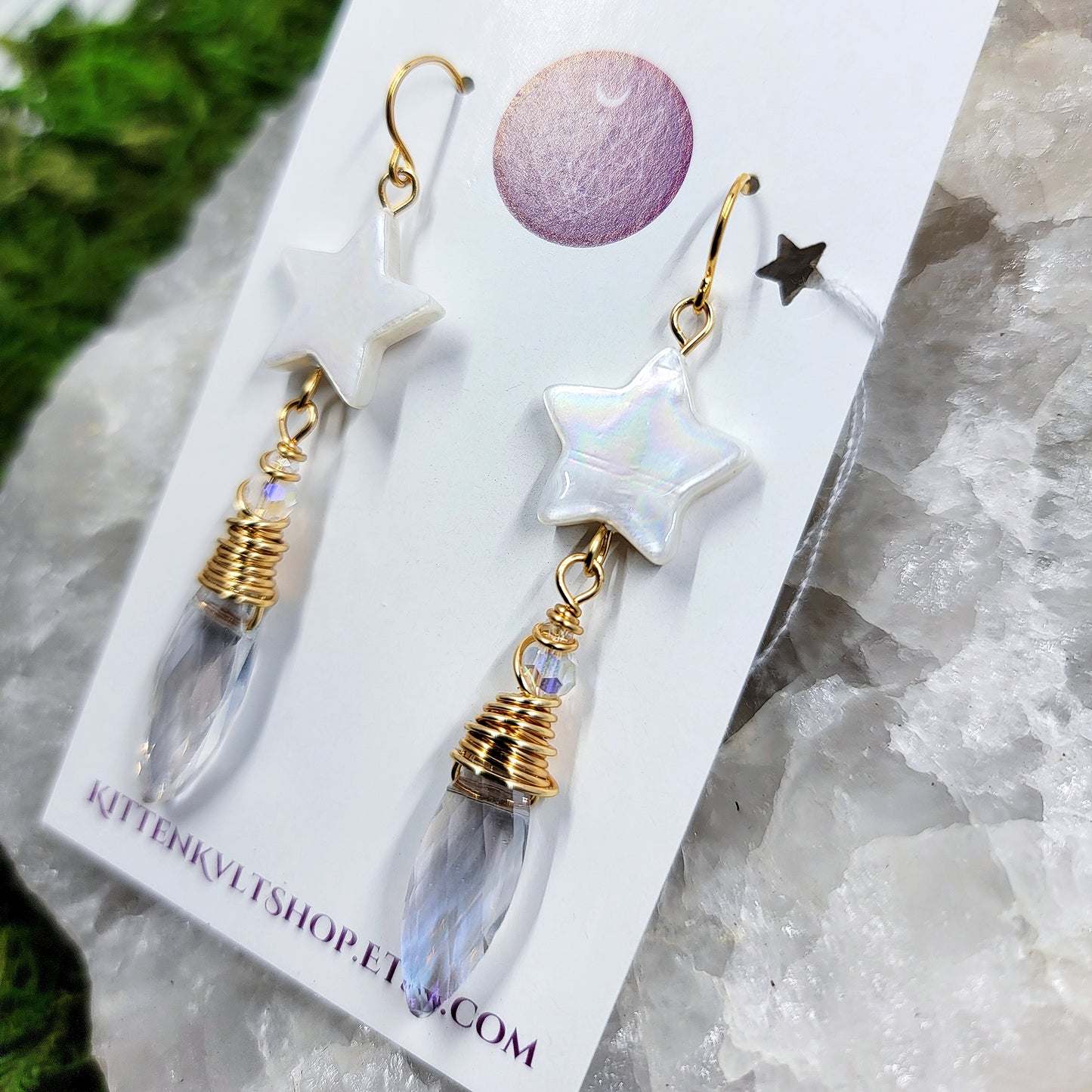 Sun Catcher & Shell Star Earrings