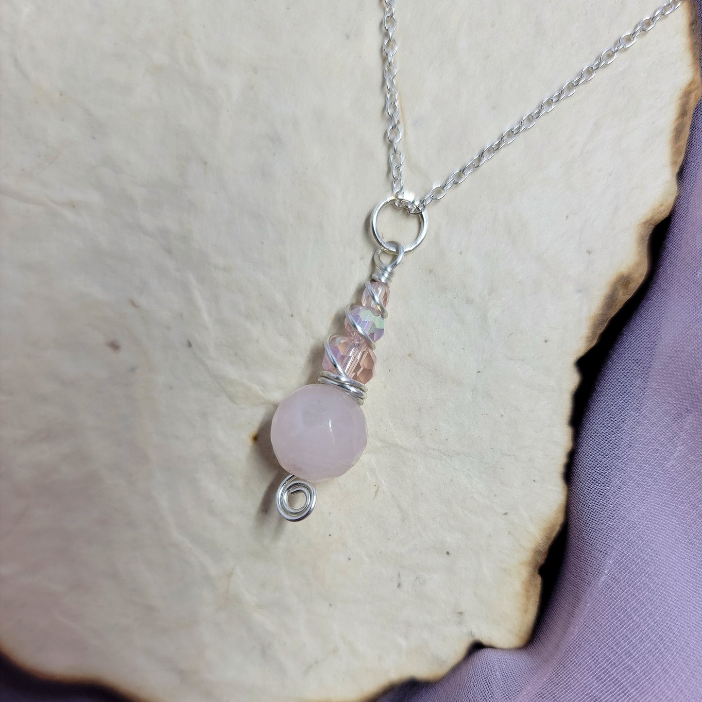 Ethereal Fairy Rose Quartz Necklace