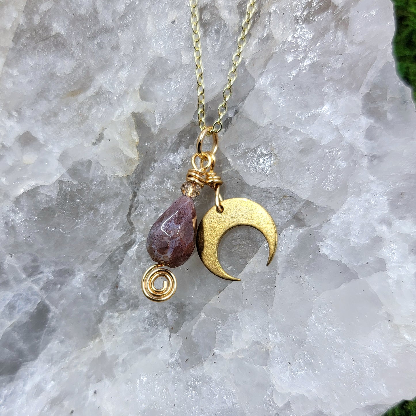 Ocean Jasper Moon Necklace