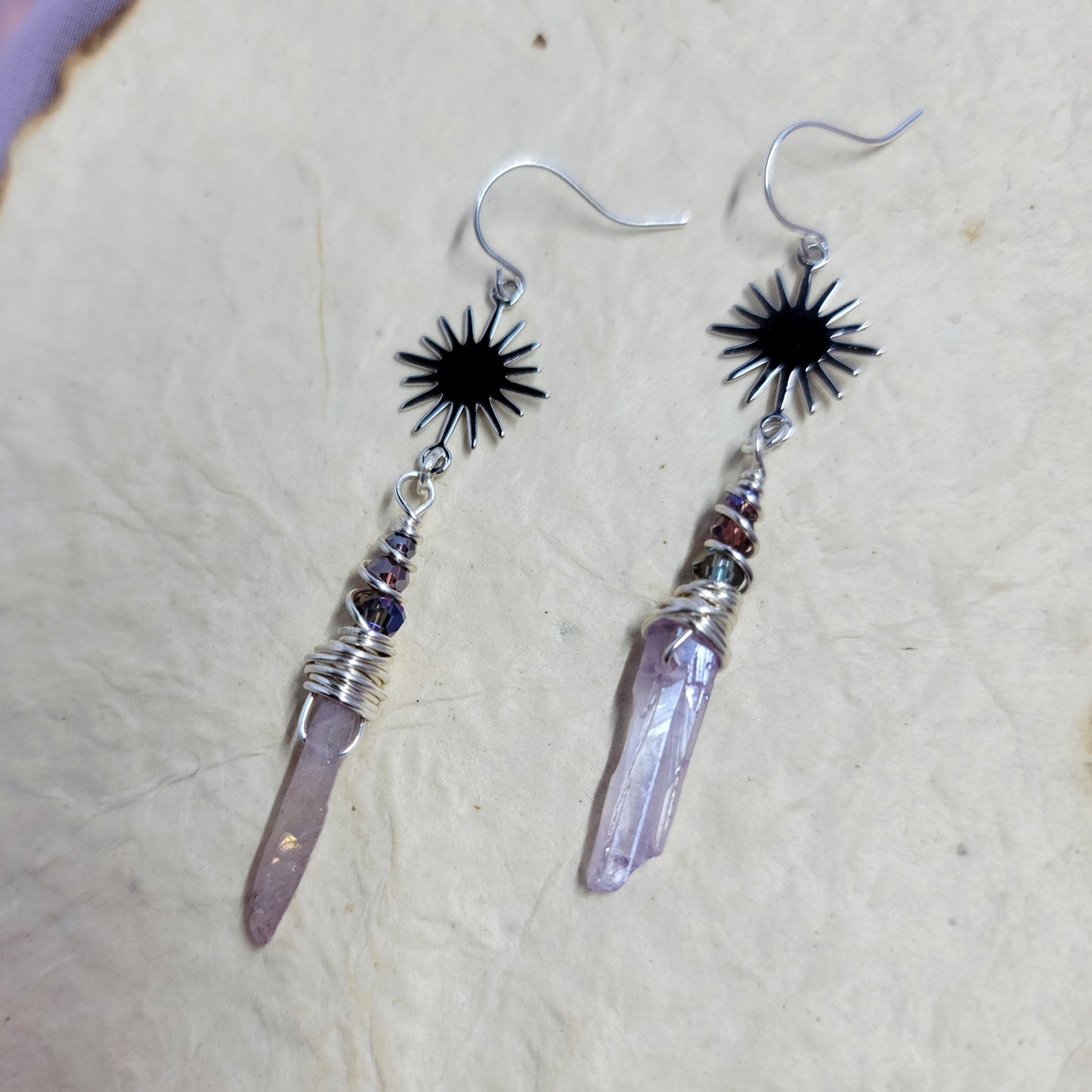 Celestial Aura Quartz Earrings