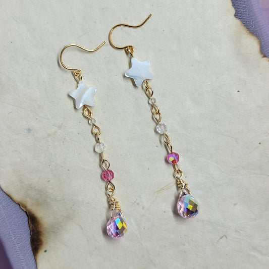 Celestial Sun Catcher Shell Star Earrings