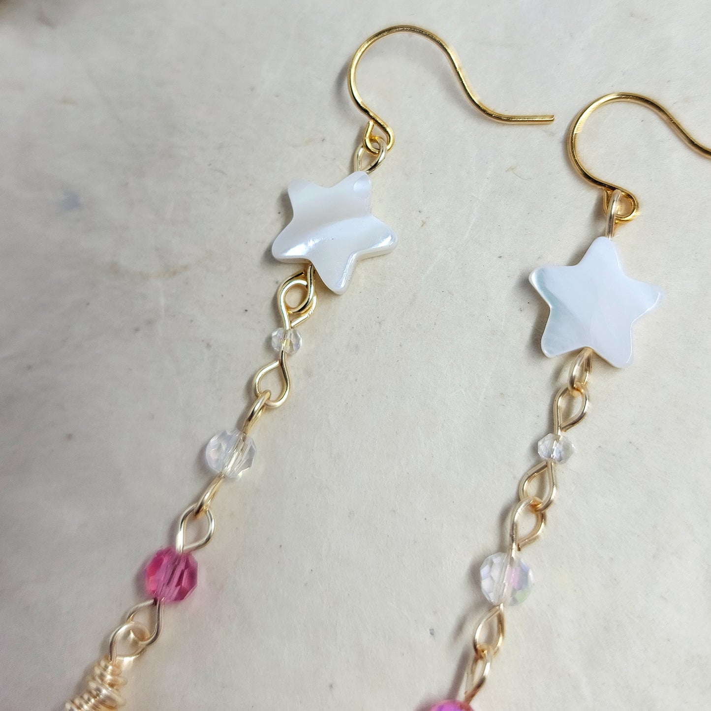 Celestial Sun Catcher Shell Star Earrings