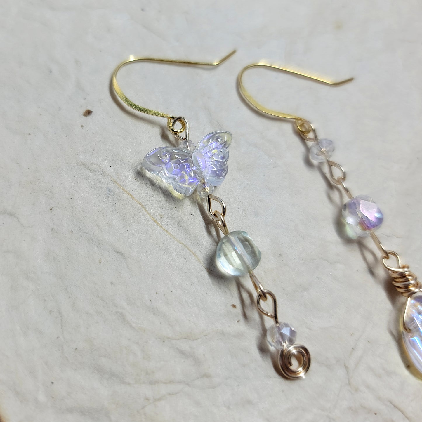 Ethereal Fluorite Butterfly Earrings