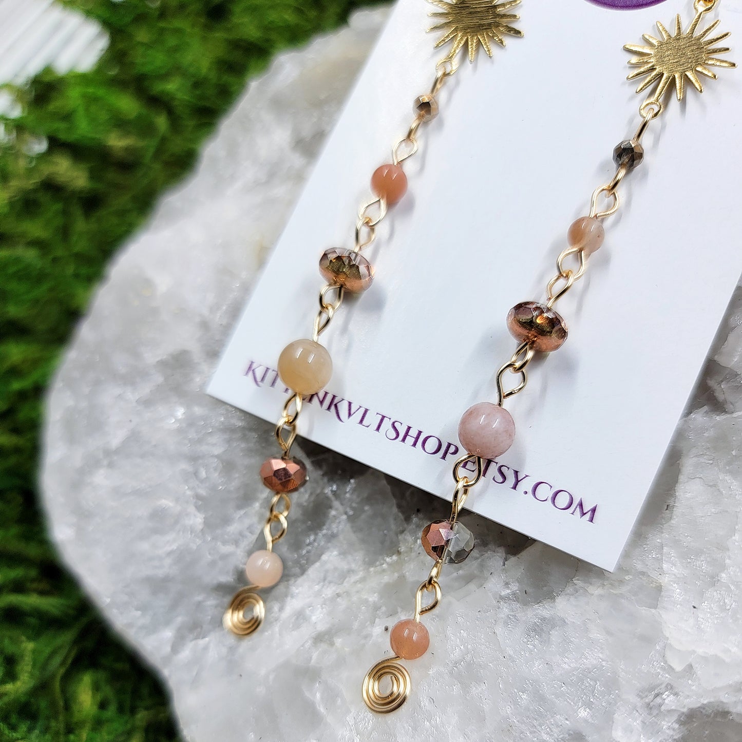 Celestial Sunstone Earrings