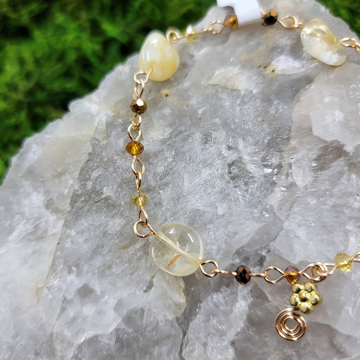 Citrine & Flower Fairy Bracelet