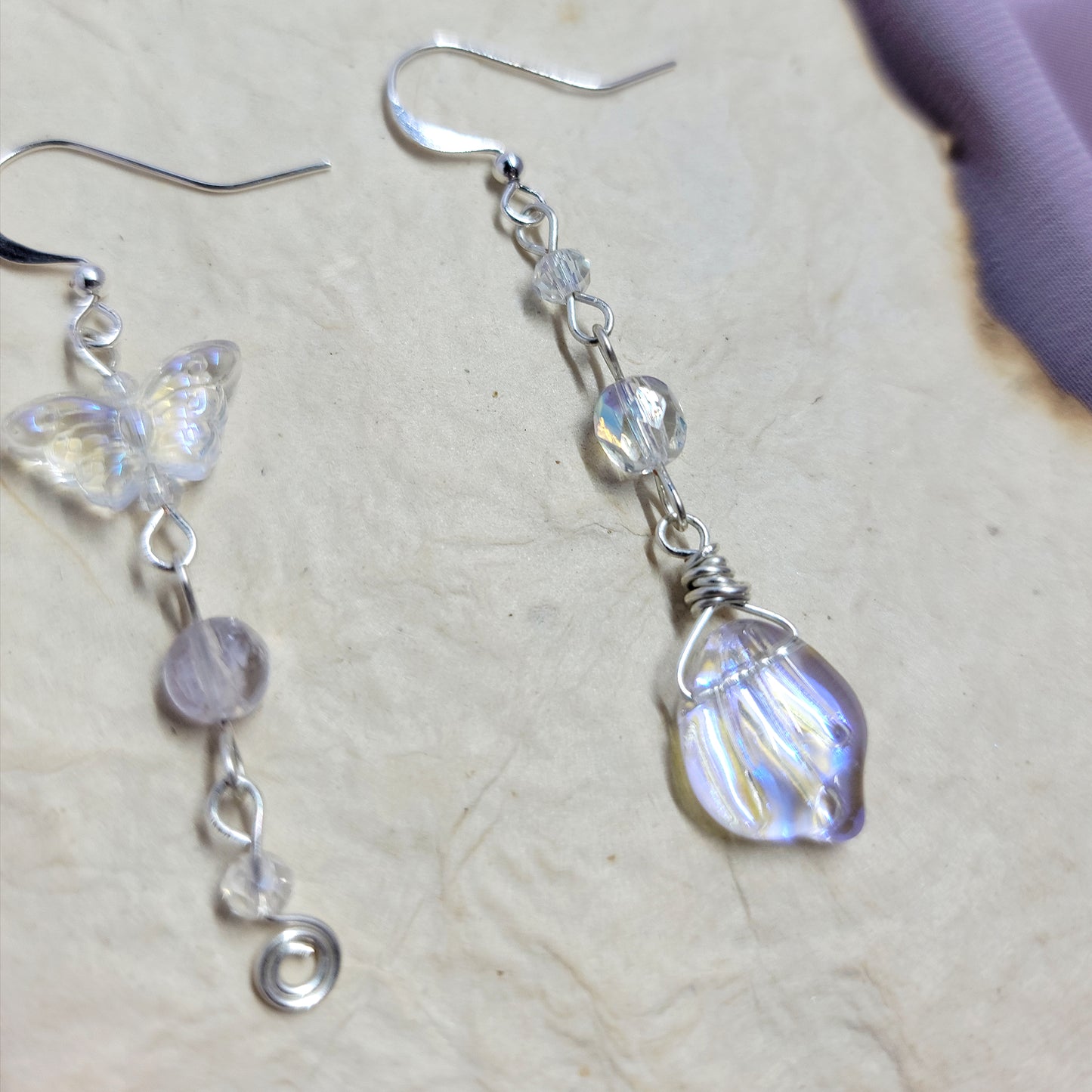 Ethereal Fluorite Butterfly Earrings