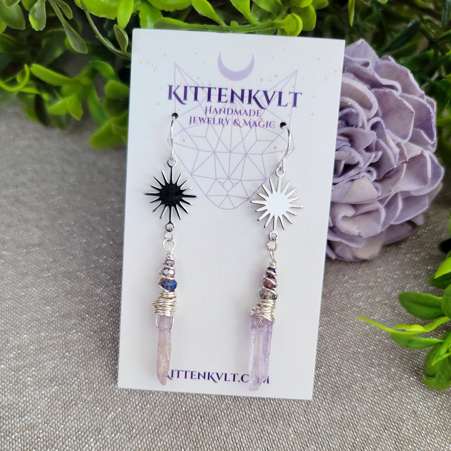 Celestial Aura Quartz Earrings