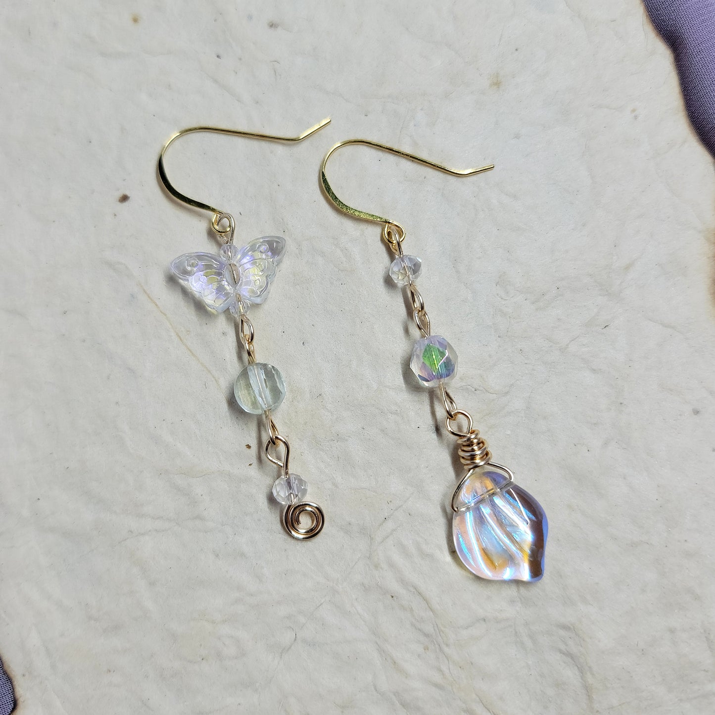 Ethereal Fluorite Butterfly Earrings