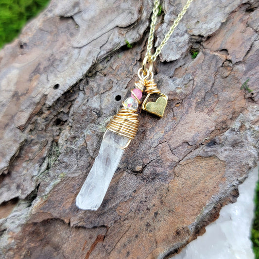 Quartz Heart Necklace