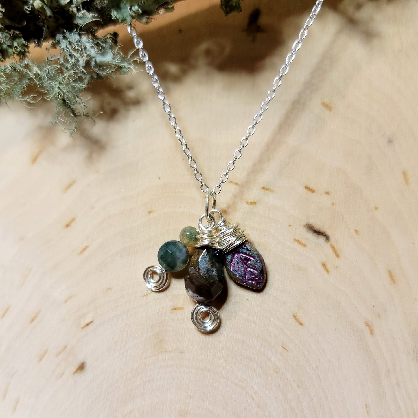 Ocean Jasper Leaf Necklace