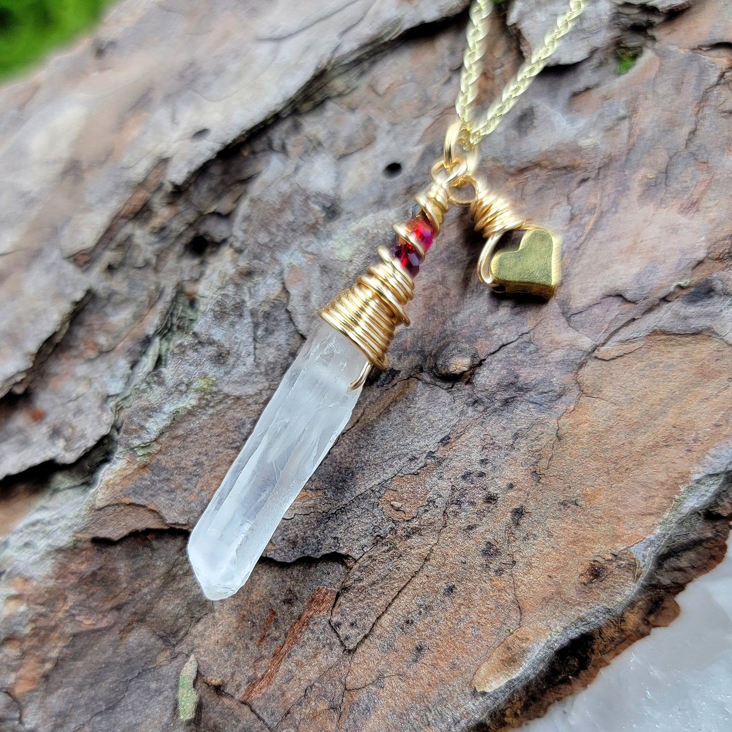 Quartz Heart Necklace