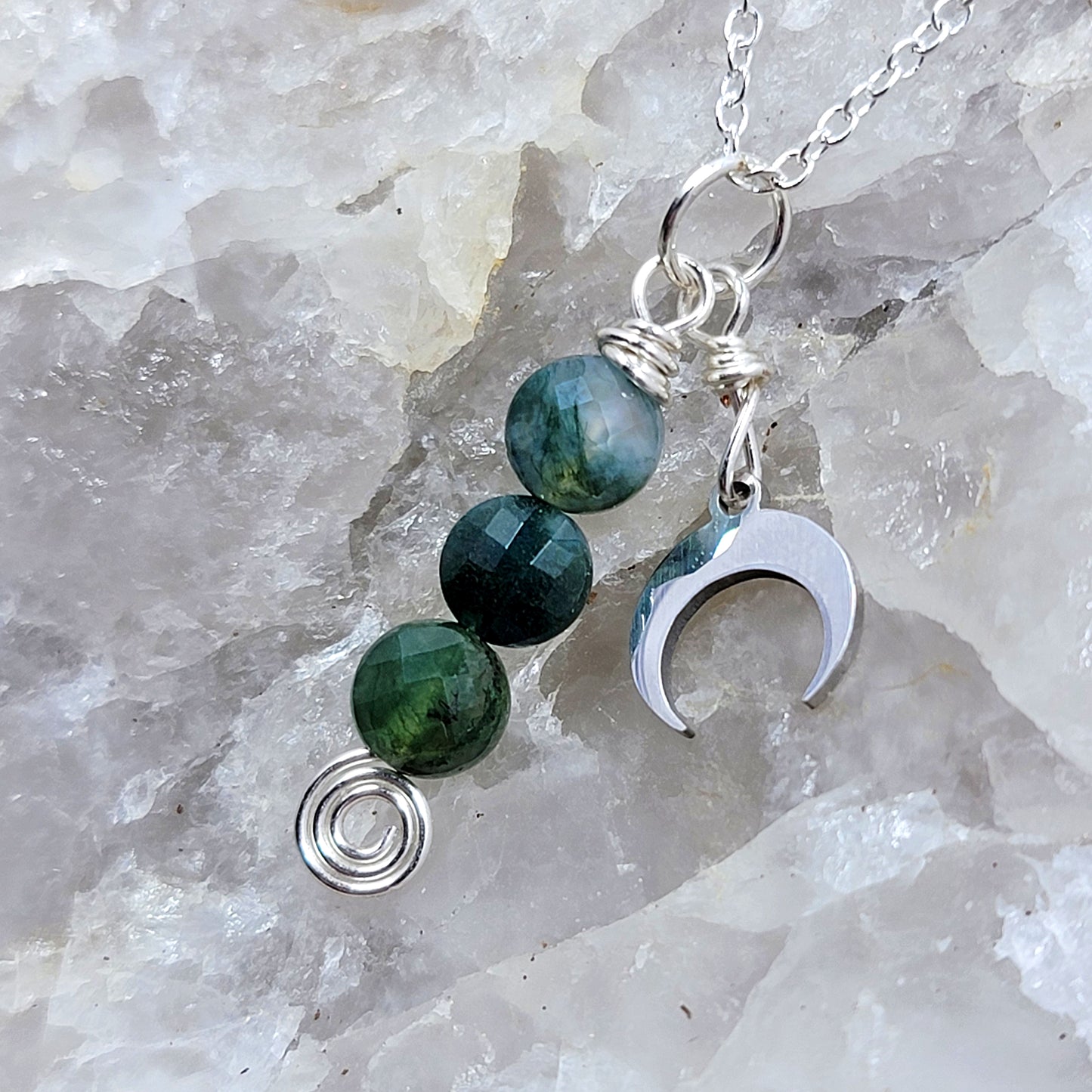 Ocean Jasper Moon Necklace