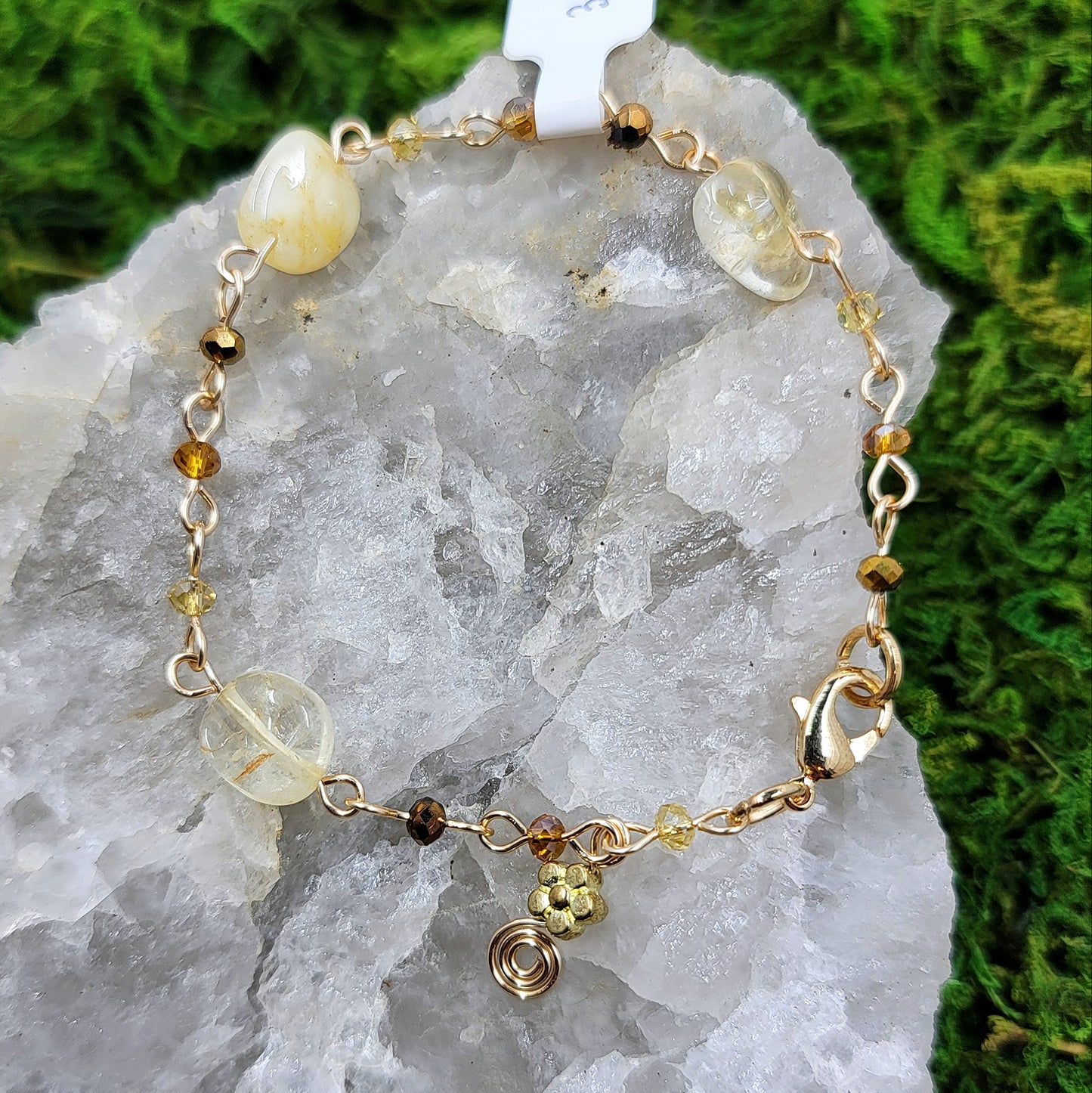 Citrine & Flower Fairy Bracelet