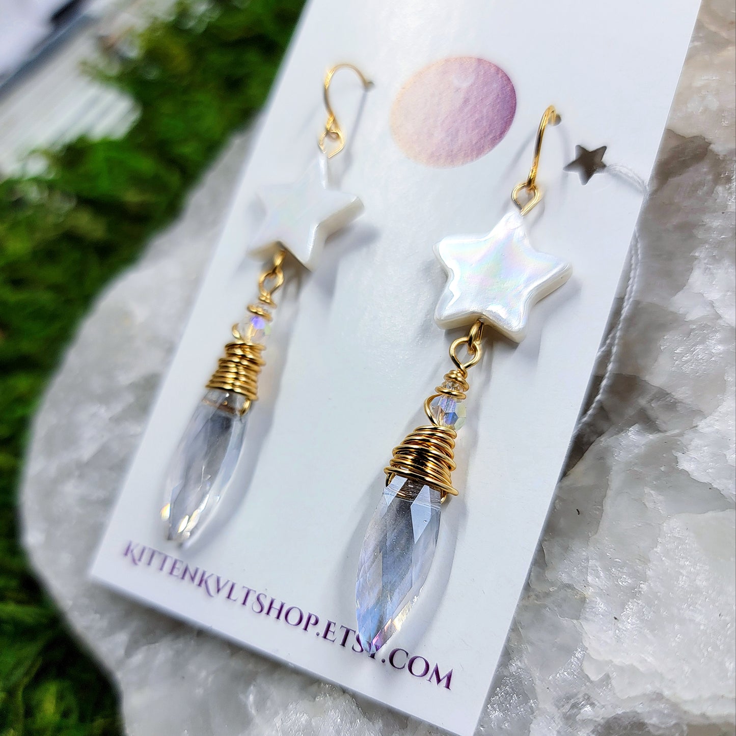 Sun Catcher & Shell Star Earrings