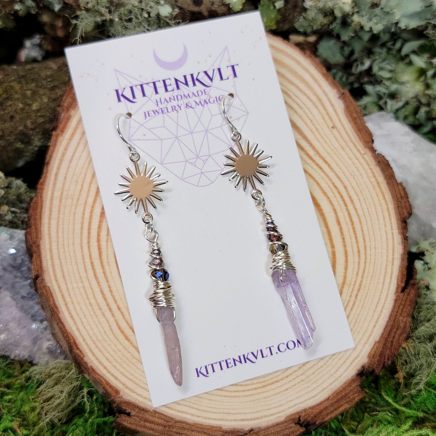 Celestial Aura Quartz Earrings