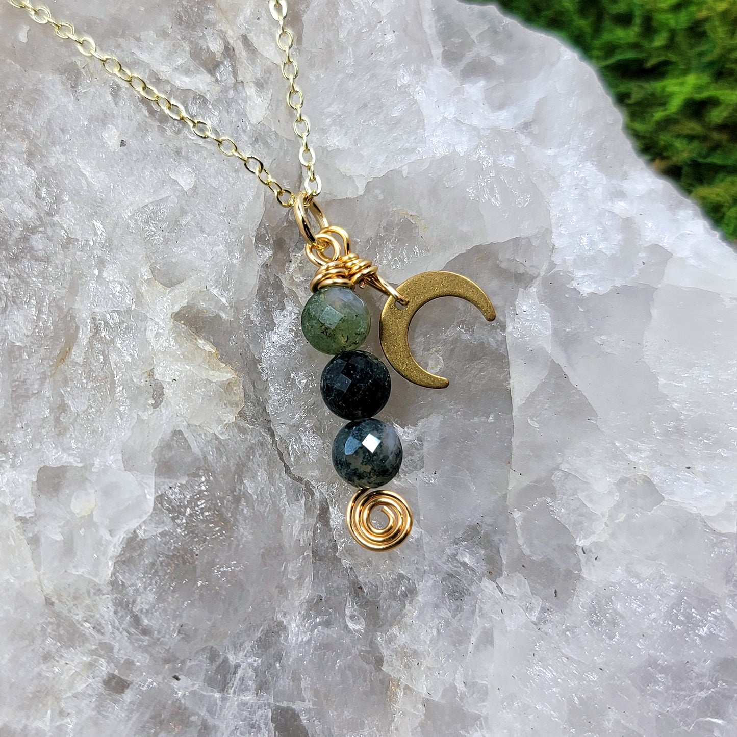 Ocean Jasper Moon Necklace