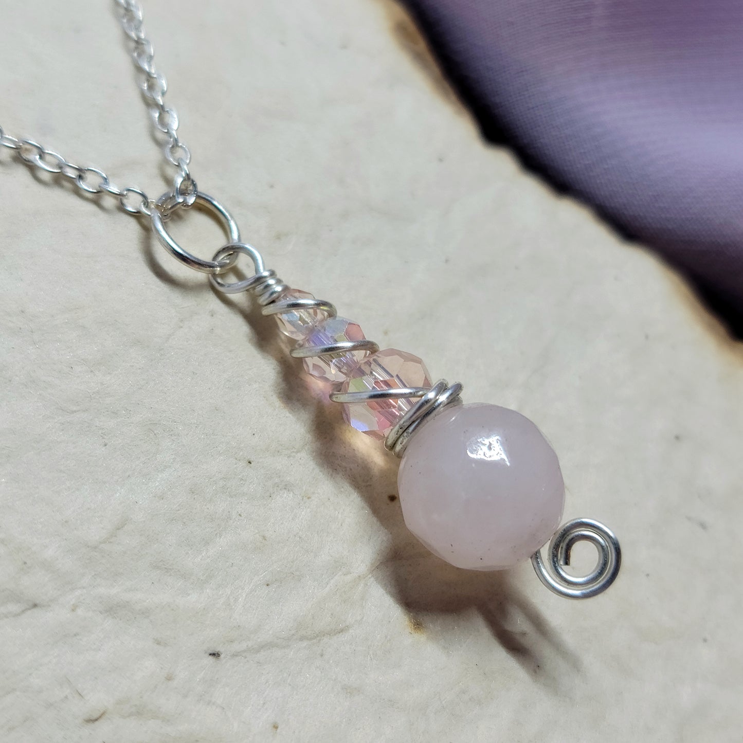 Ethereal Fairy Rose Quartz Necklace