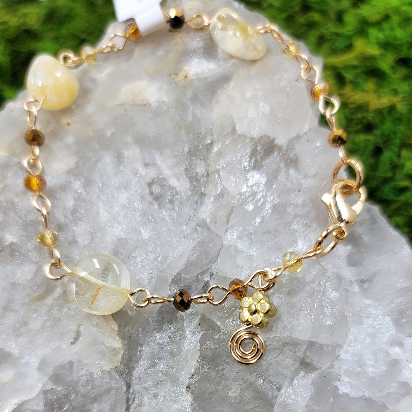 Citrine & Flower Fairy Bracelet