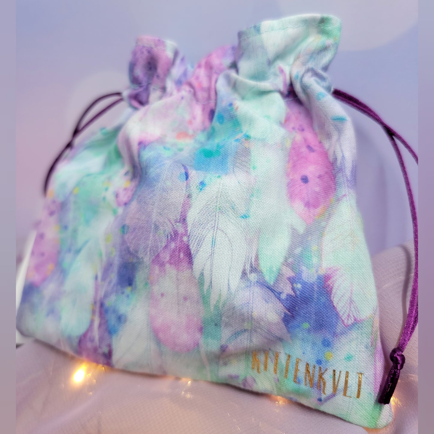 Ethereal Feather Trinket Crystal Pouch