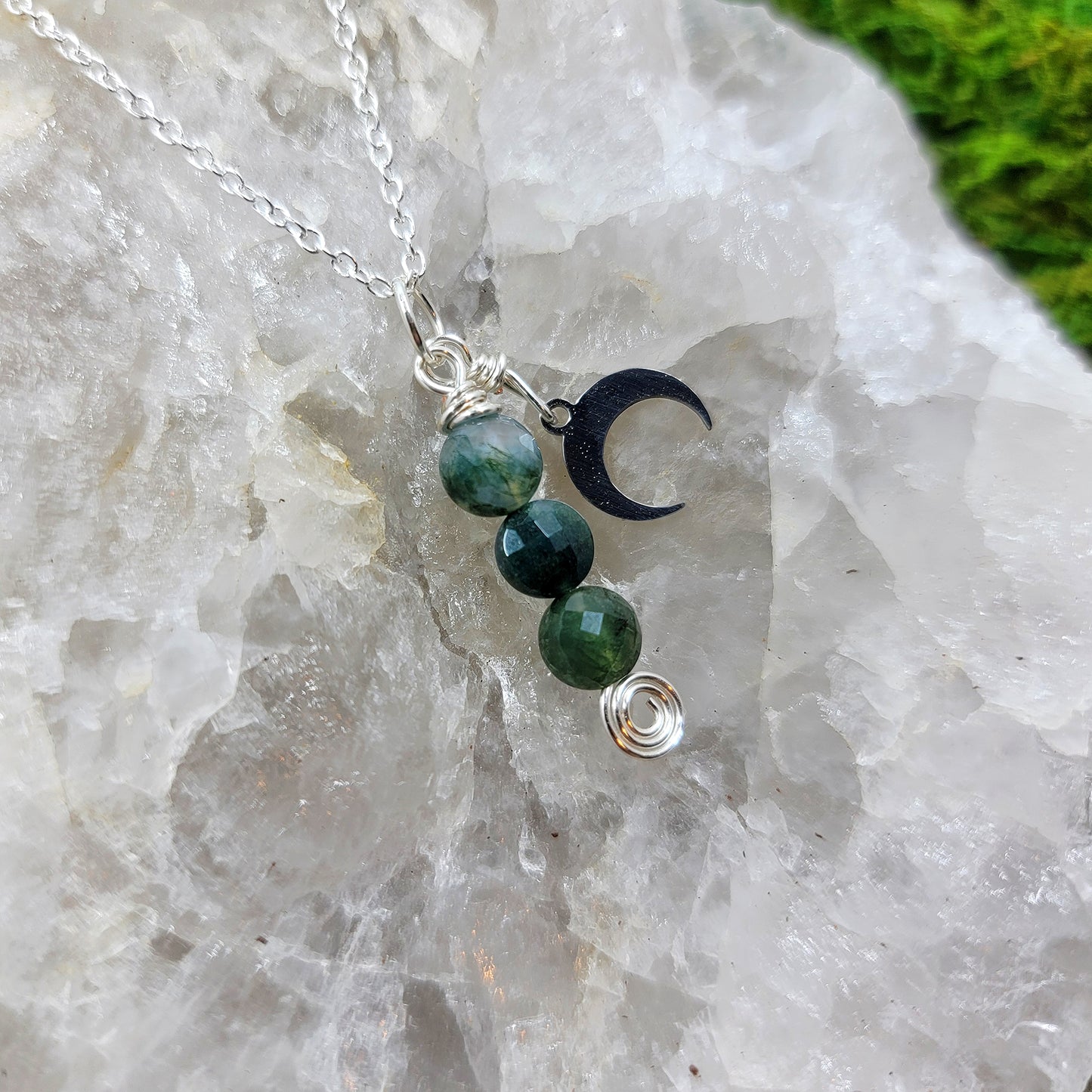 Ocean Jasper Moon Necklace