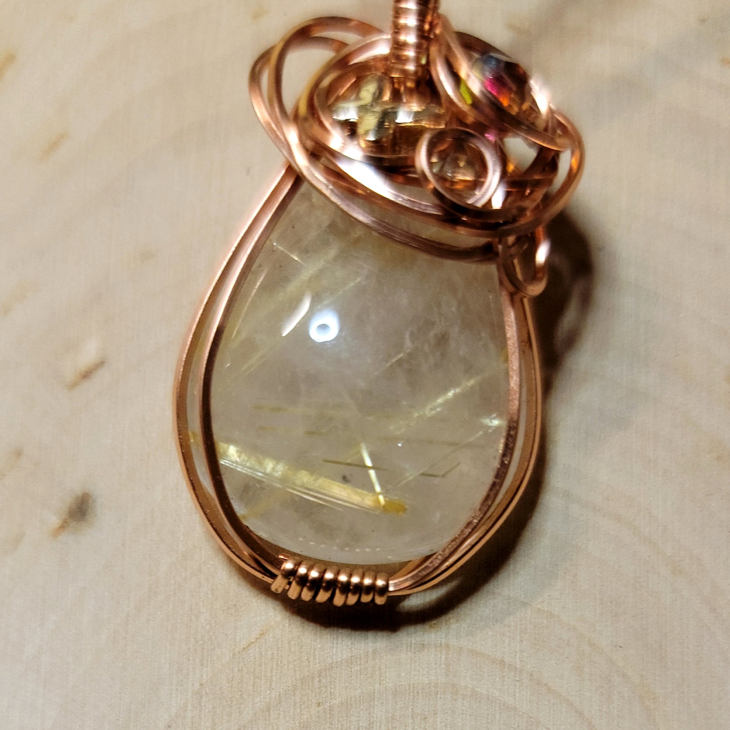 Fairy Rutilated Quartz Butterfly Pendant