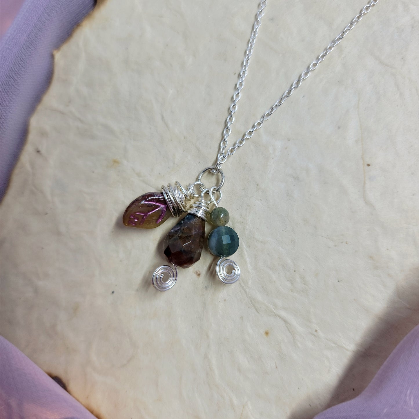 Ocean Jasper Leaf Necklace