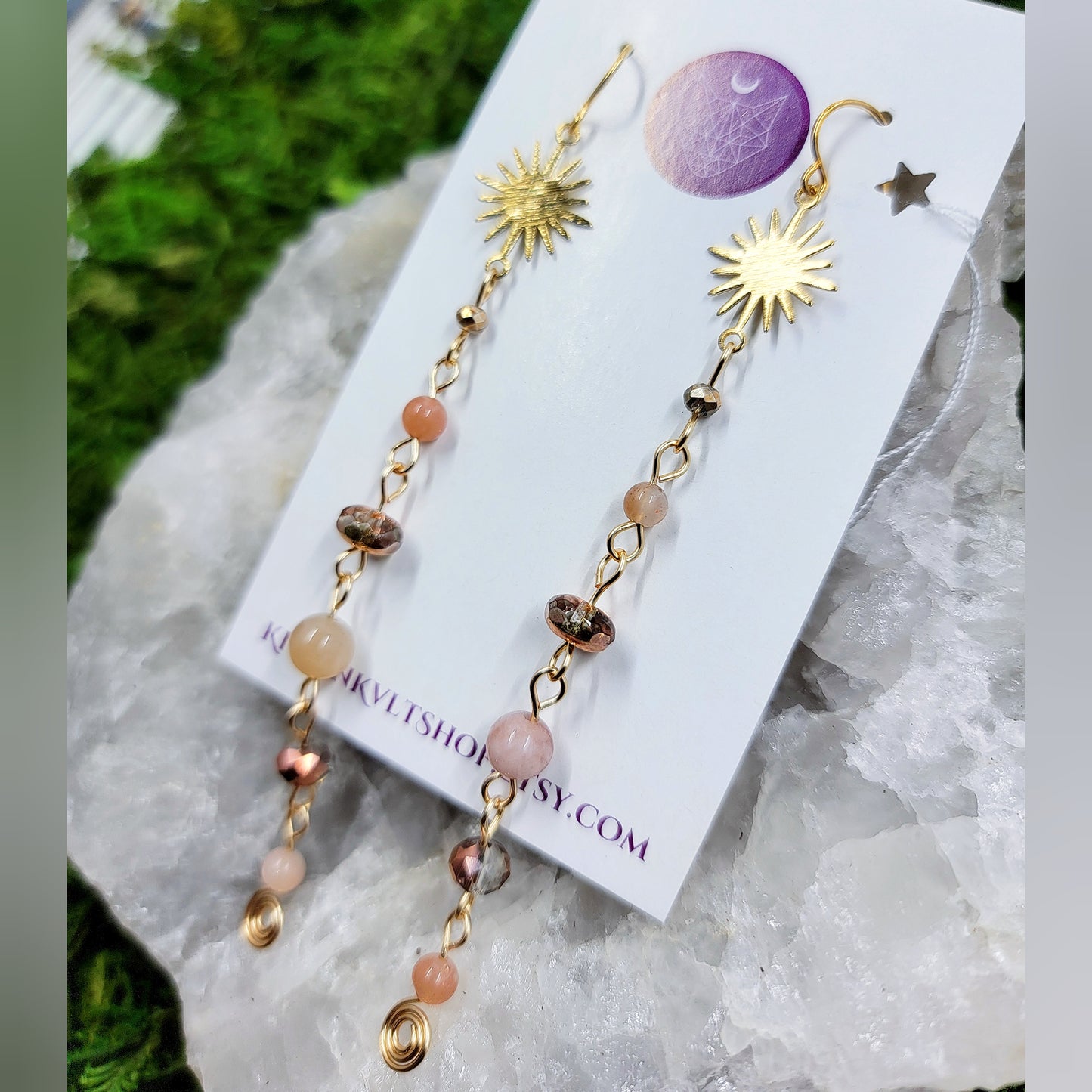 Celestial Sunstone Earrings