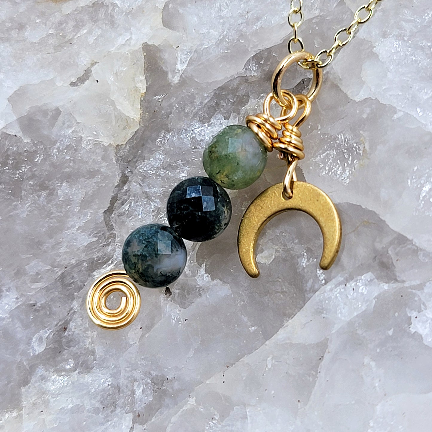 Ocean Jasper Moon Necklace