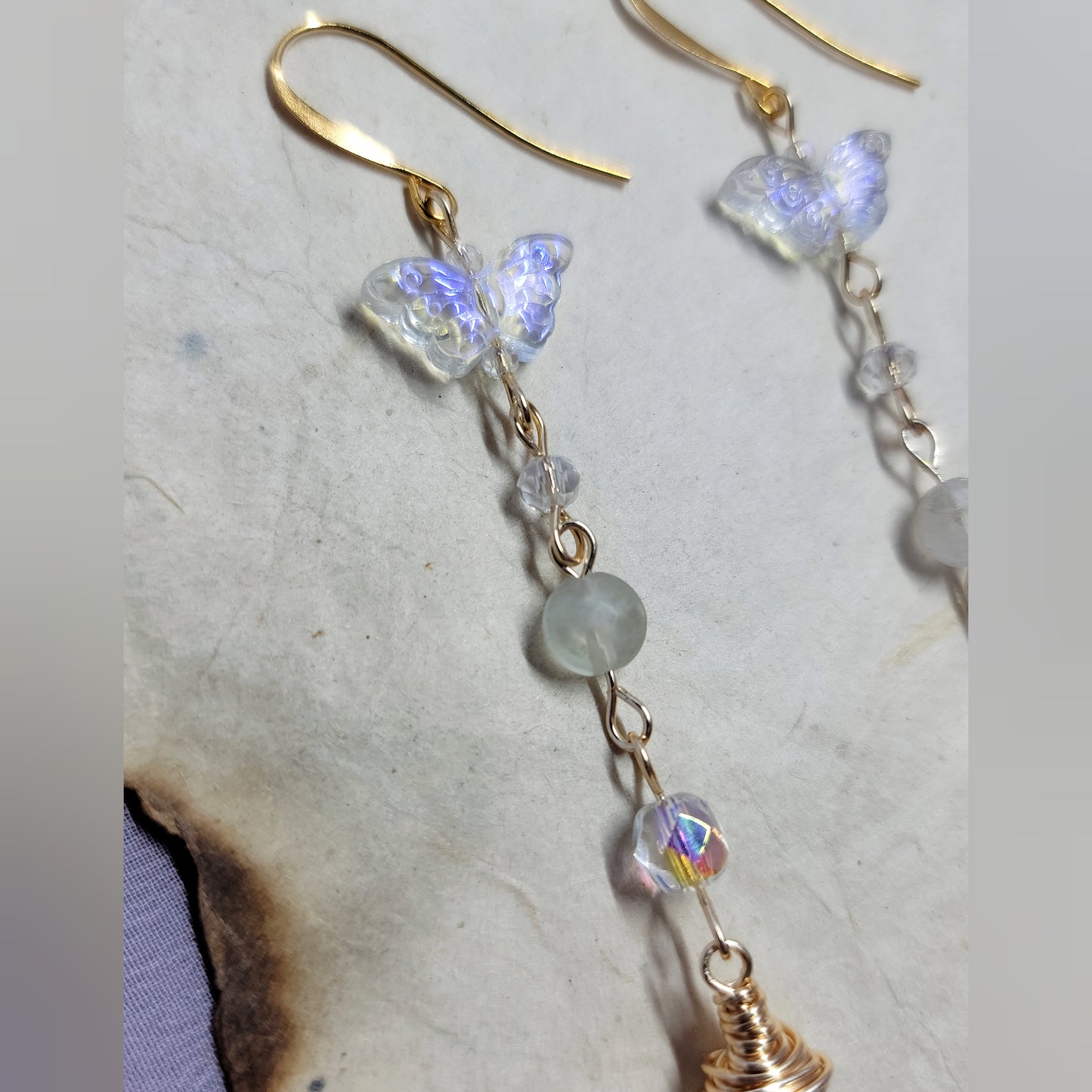 Ethereal Butterfly Fluorite Earrings