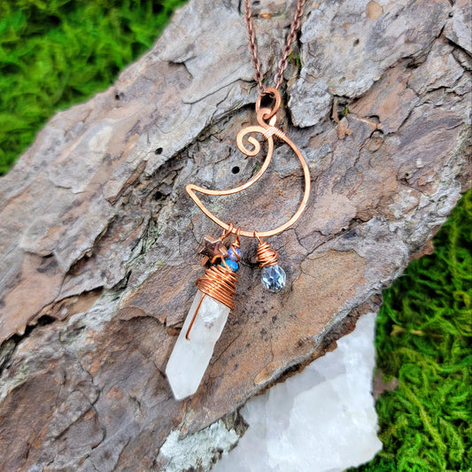 Mystical Quartz Moon Necklace