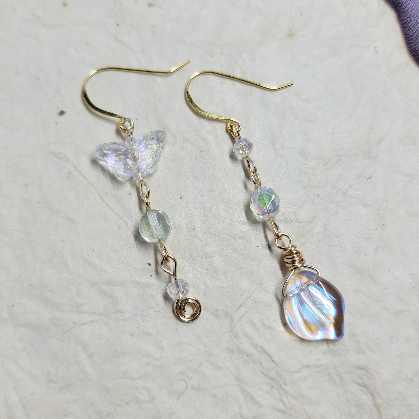 Ethereal Fluorite Butterfly Earrings