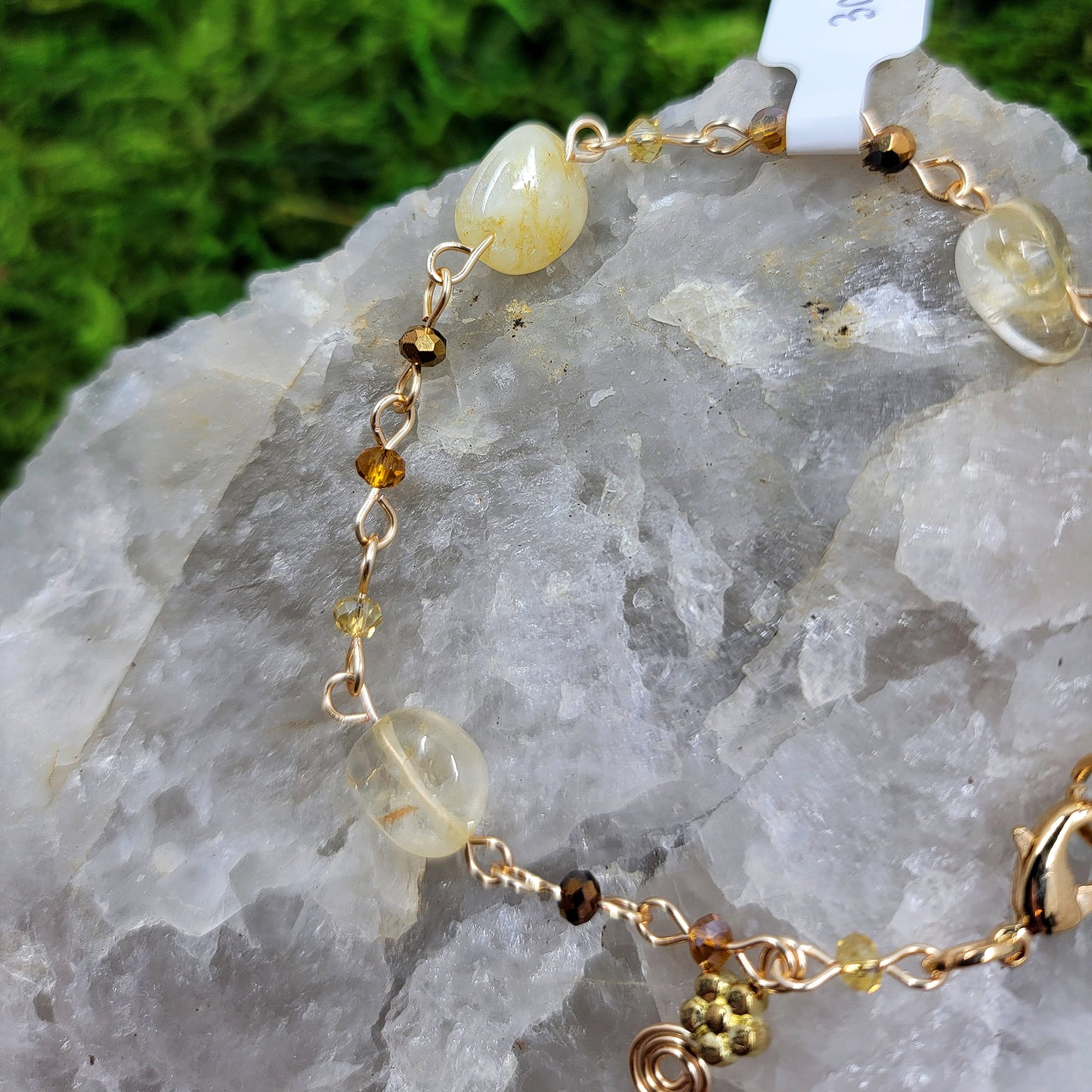 Citrine & Flower Fairy Bracelet