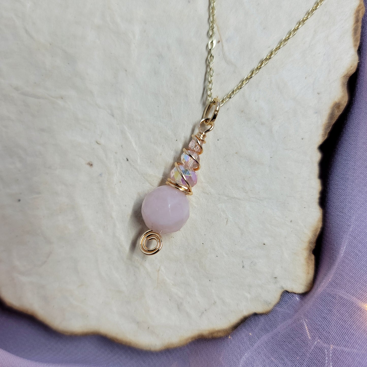 Ethereal Fairy Rose Quartz Necklace