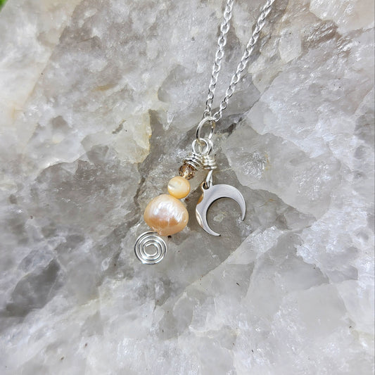 Freshwater Pearl Moon Necklace