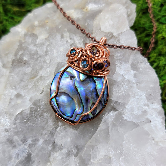 Mystical Abalone Shell Copper Pendant