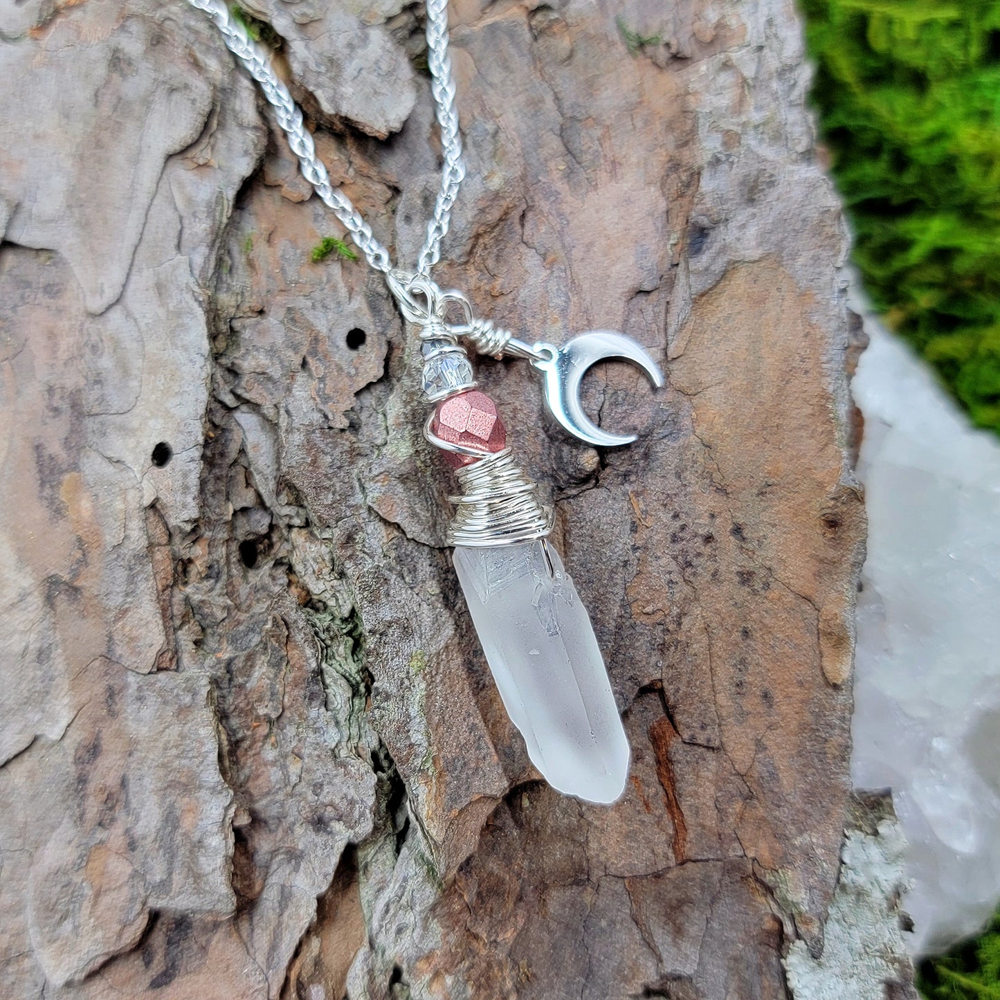 Quartz Moon Necklace