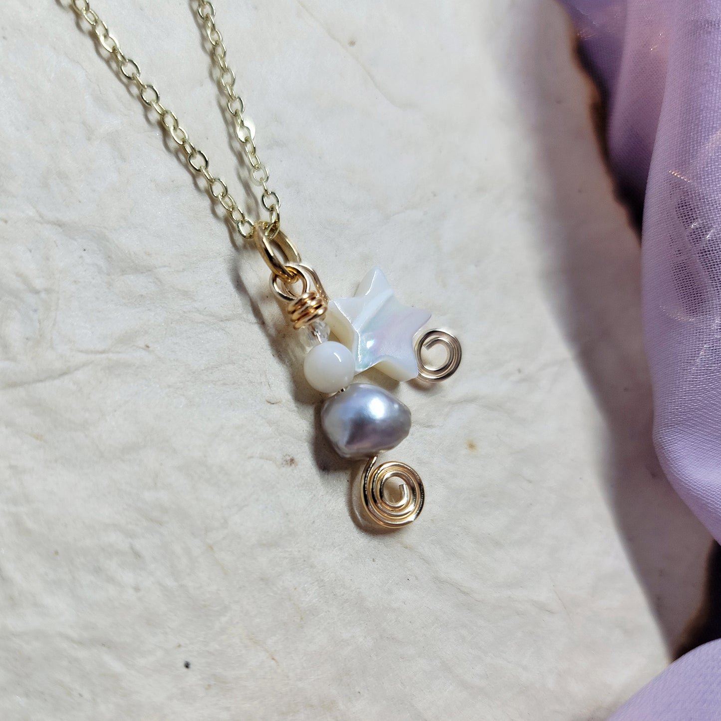 Freshwater Pearl Star Necklace