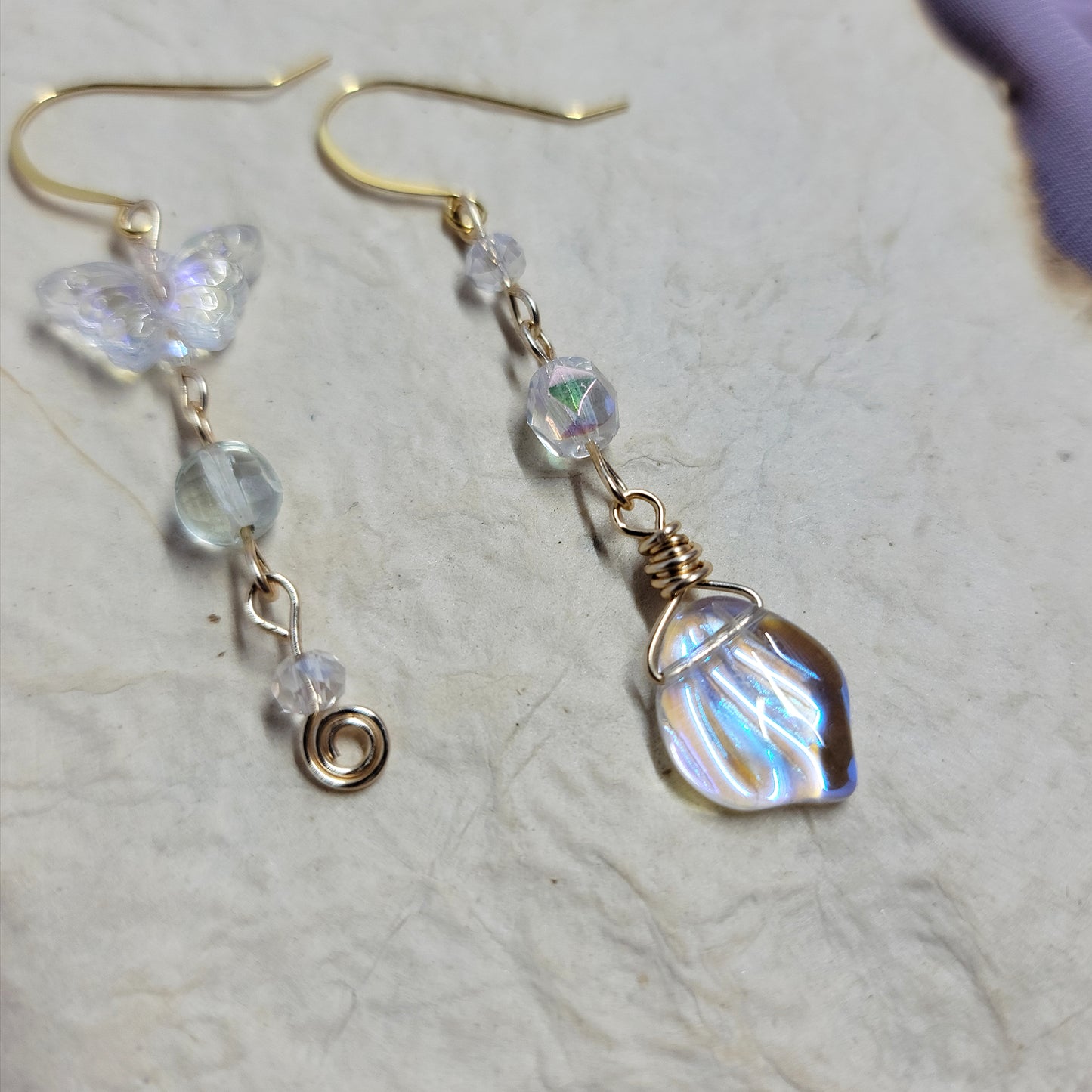 Ethereal Fluorite Butterfly Earrings