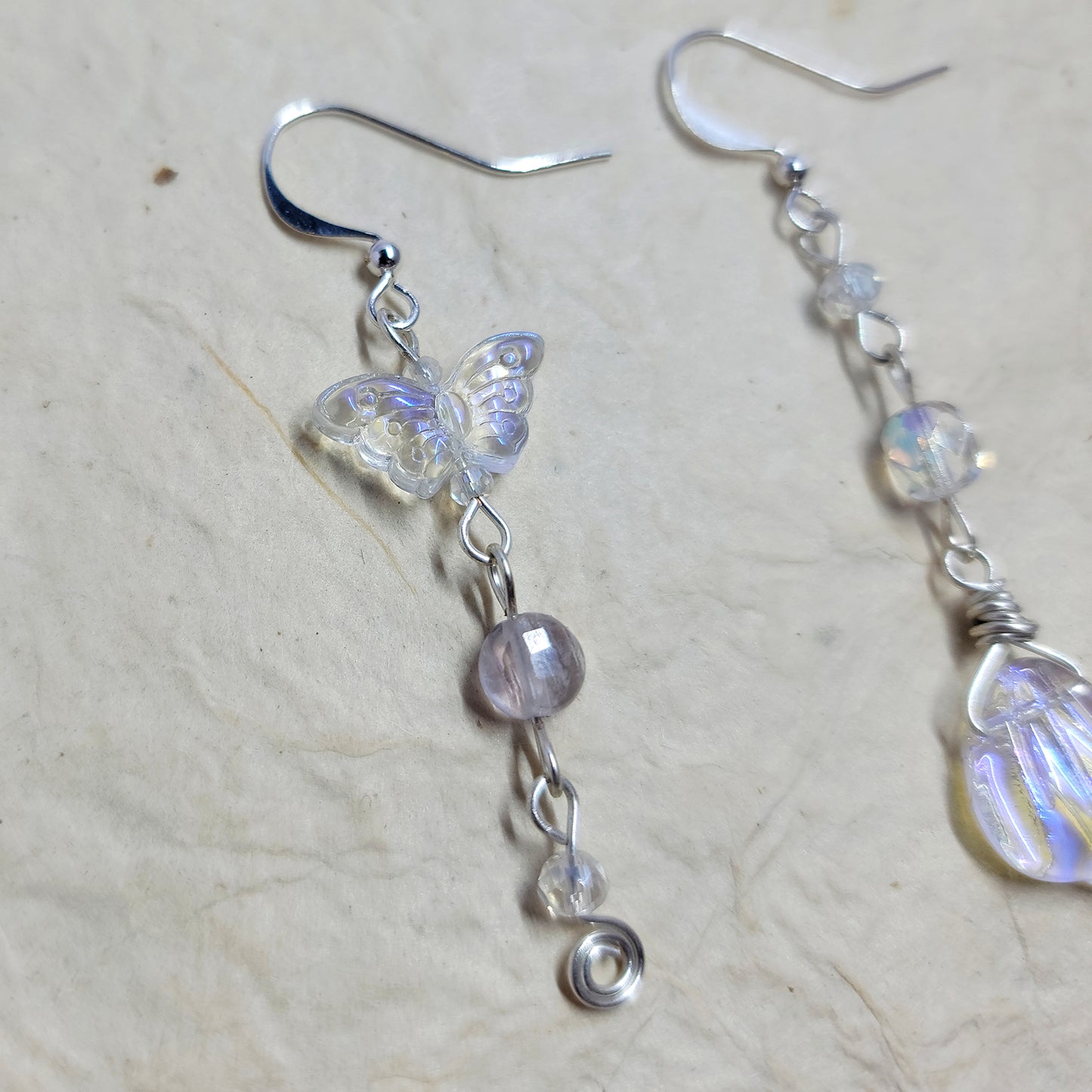 Ethereal Fluorite Butterfly Earrings