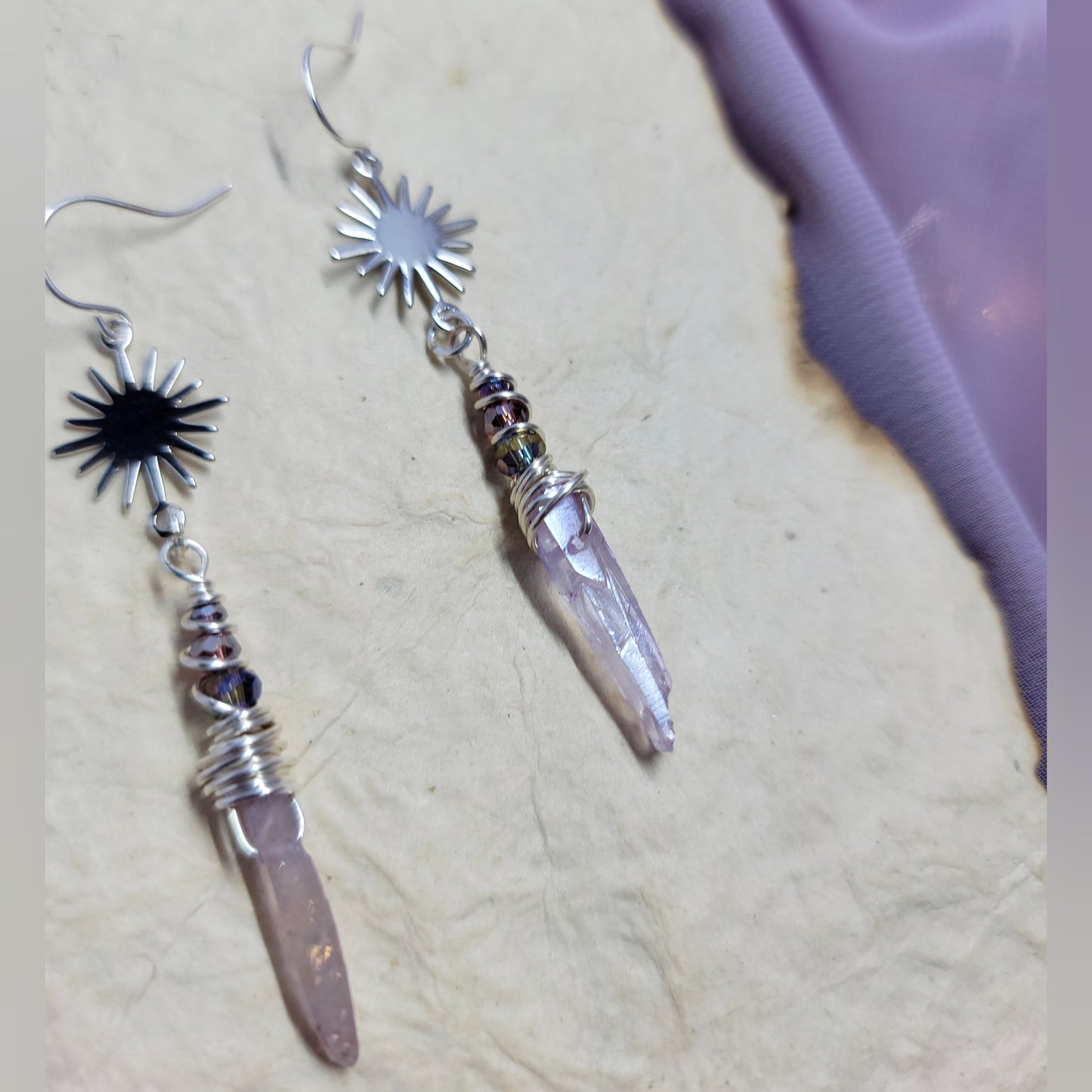 Celestial Aura Quartz Earrings