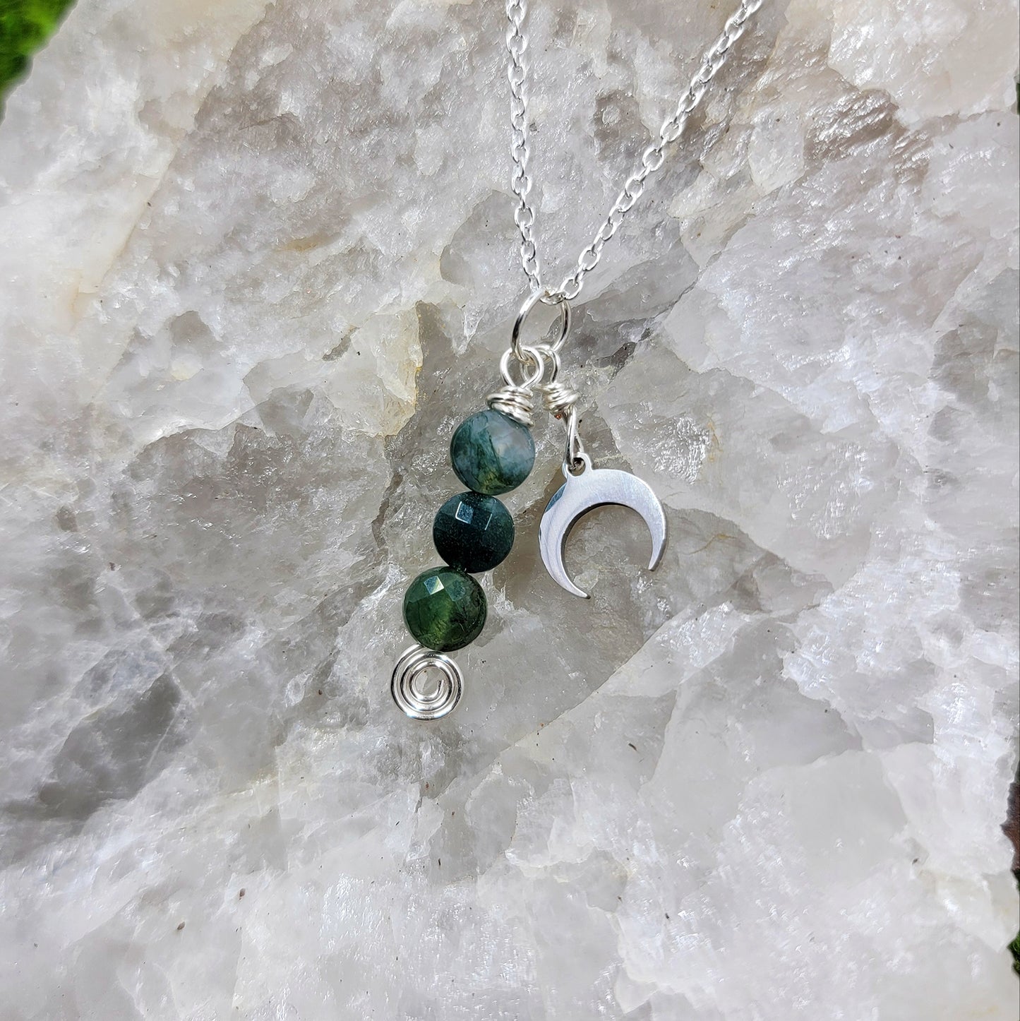 Ocean Jasper Moon Necklace