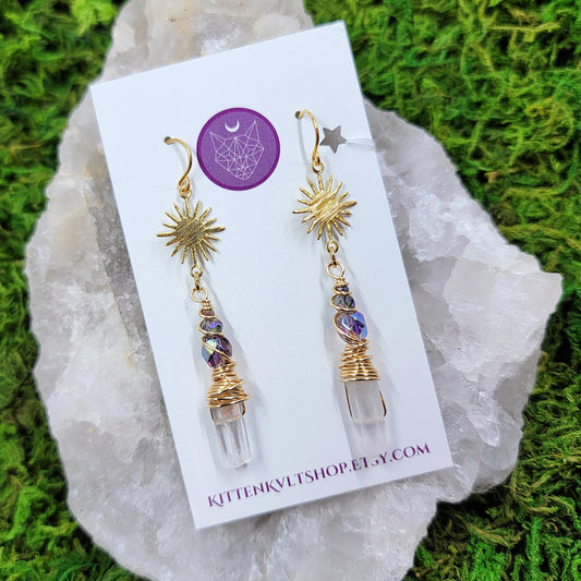 Celestial Quartz Earrings